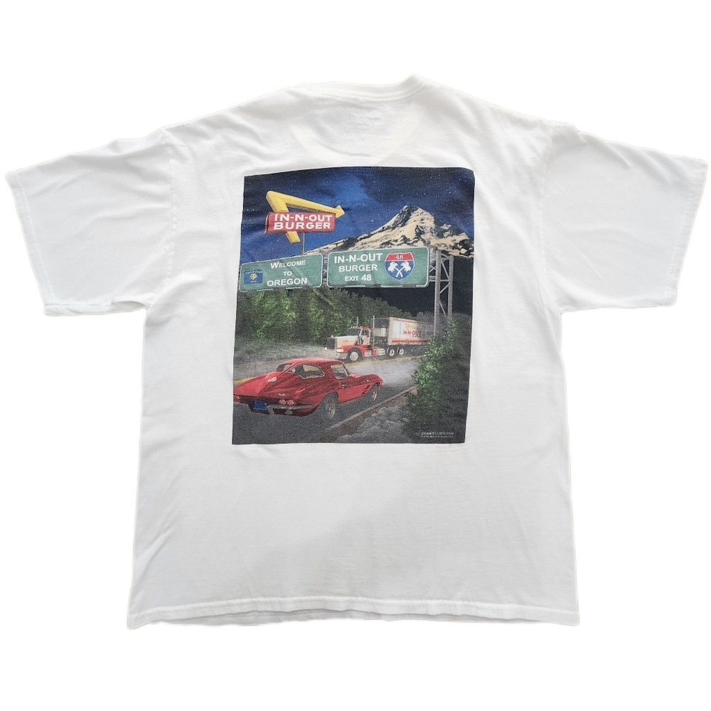 IN-N-OUT OREGON, White/Red Tshirt, Mens Medium ( Listing as)